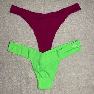 2 NWT Victorias Secret PINK criss-cross thong underwear